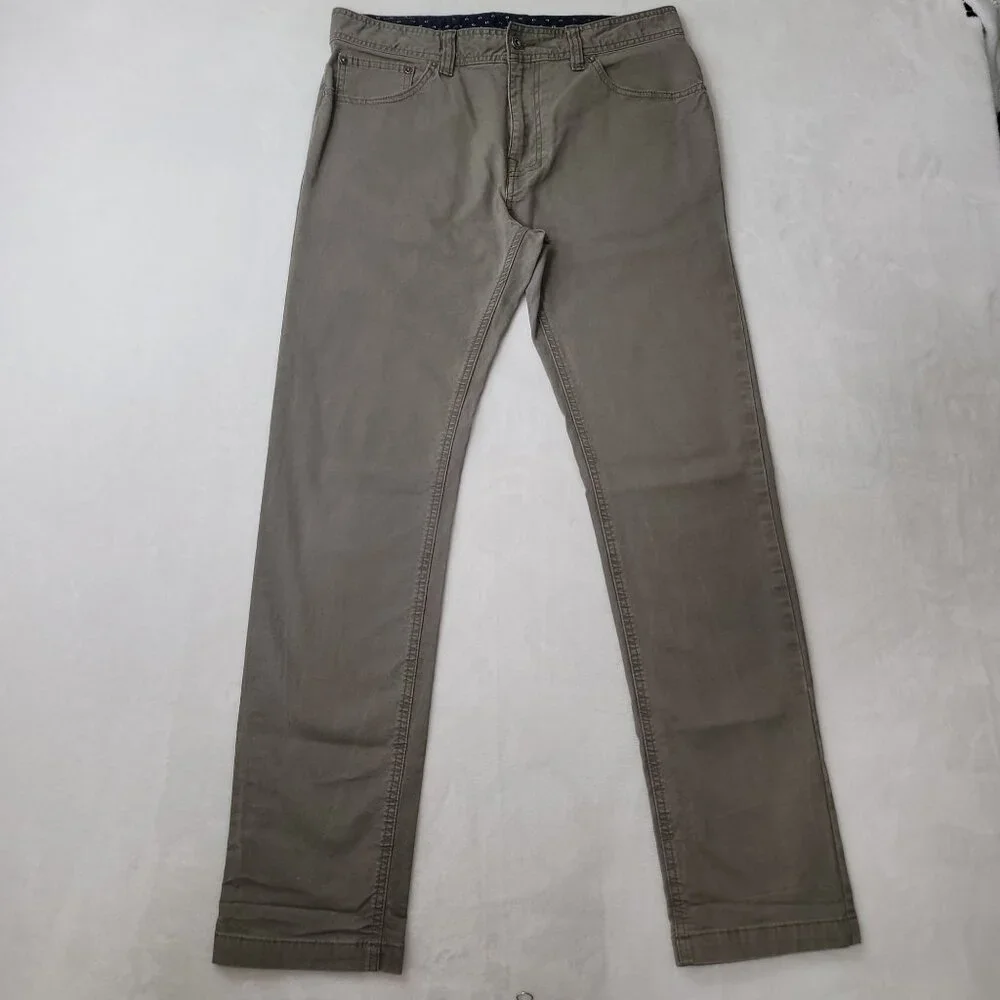 PrAna Men's Slim Fit Khaki Casual Pants 33Wx32L - Picture 1 of 11